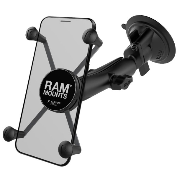 RAM Mount X-Grip Handyhalter mit langem Gelenkarm und Saugnapf