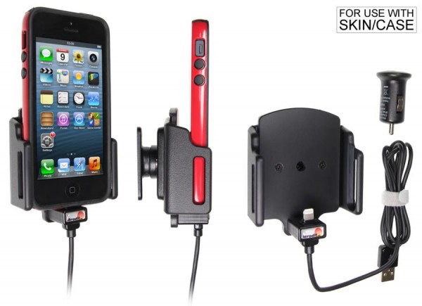 Brodit Halter - Apple iPhone 13 mini / 12 mini mit Hülle - USB-Kabel - 521502